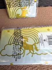 Unicorn Birthday Party Decorations Lot Tablecloths & Puff Ball Hanging Decor