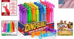 Vivid 32 Pack Dinosaur Bubble Wands – Engaging Multi-Color Party Supplies