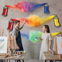 15 Pcs Art Party Decorations Kit Painting Splatter Birthday Party