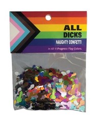 ALL DICKS GAG GIFT BACHELORETTE NOVELTY ITEM CONFETTI OR STRAWS