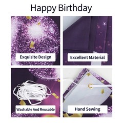 6x4ft Happy 15th Birthday Banner Backdrop – 15 Years Old Birthday Decorations…