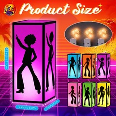 6 Pcs Disco Table Centerpieces Boxes 70s 80s Disco Lanterns for Centerpieces …