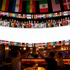 2026 World Cup Tinsel Curtain Banner 106×12In Flag Fringe Streamer Cheer Props I