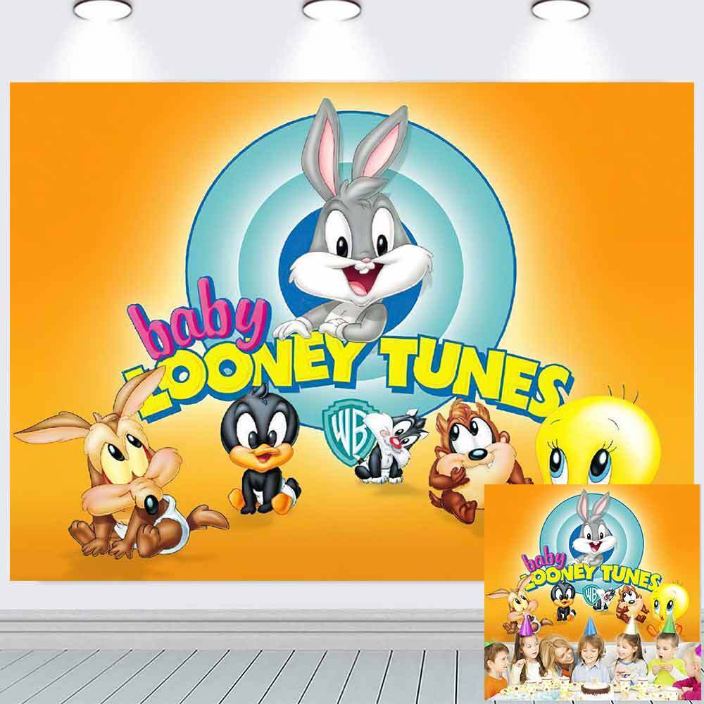 Baby Looney Tunes Party Decorations Party Supplies Backdrop Banner Poster 7x5ft