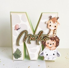 Safari – 3D letters, Animals safari Birthday Party, Baby Shower decor ideas