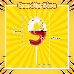 Cartoon Red White Number Candle, Number 2 Birthday Candles, Anime Numeral Cak…