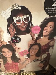 Bachelorette Party Photo Props 2 Packs Selfie Pink White Black 26 Pieces