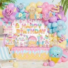 Ice Cream Birthday Party Decorations Set