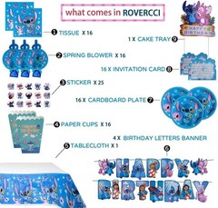 High-Quality 125-Piece Cartoon Birthday Set – Ideal for 16 Kids Celebrations