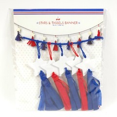 3 Pack Target Crepe Paper Stars & Tassels Red White And Blue 72 in. (1.82m) NEW