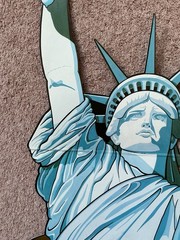 Large Double Sided USA Statue Of Liberty Cardboard Picture. Ideal For Events.