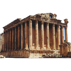 H13648 Bacchus Temple Columns Roman Ruins Baalbek Lebanon Cardboard Cutout Stand