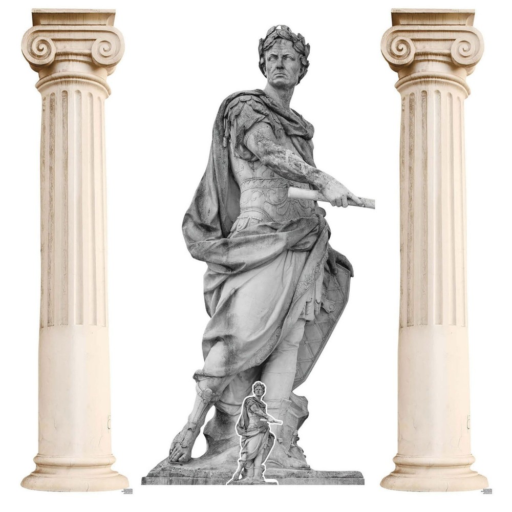 Julius Caesar and 2 Roman Pillars Cardboard Cutout Set of 3 – Great for parties