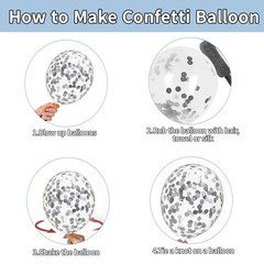 Zesliwy Blue White Silver Balloons Set,50Pcs 12 Inch Metallic Dark Blue Slive…