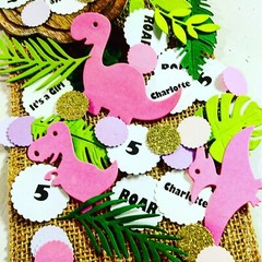 Dinosaur birthday party supplies 300 count Confetti Baby shower Personalize