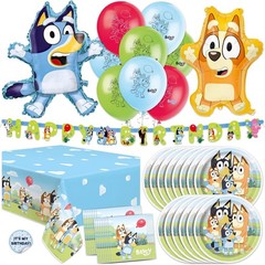 Bluey Disposable Birthday Tableware (Plates, Napkins, Tablecover, Balloons)