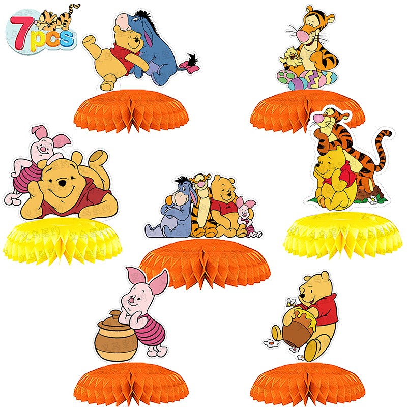 Winnie the Pooh Honeycomb Centerpieces 3D Table Decorations Party Supplies