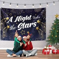 Starry Night Prom Party Backdrop 7×5 Ft Under The Stars Graduation Decor