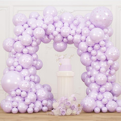 Double Pearl Teal Blue Stuffed Balloons Different Sizes 116Pcs 5/10/12/18 Inch T
