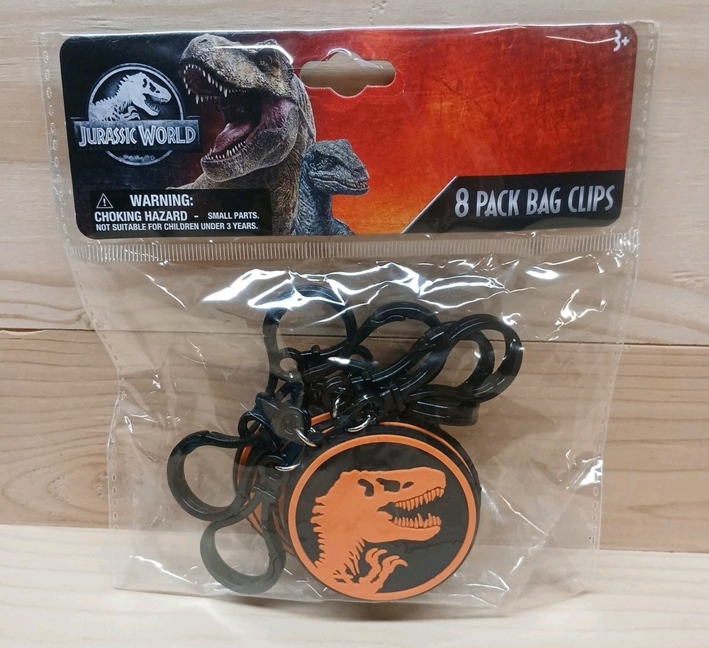 Jurassic World 8 Pack Bag Clips New Sealed Great Gift Idea Free Shipping New