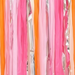 5ft Extra Large Sunset Sorbet Streamer Fringe Photo Booth Backdrop Party