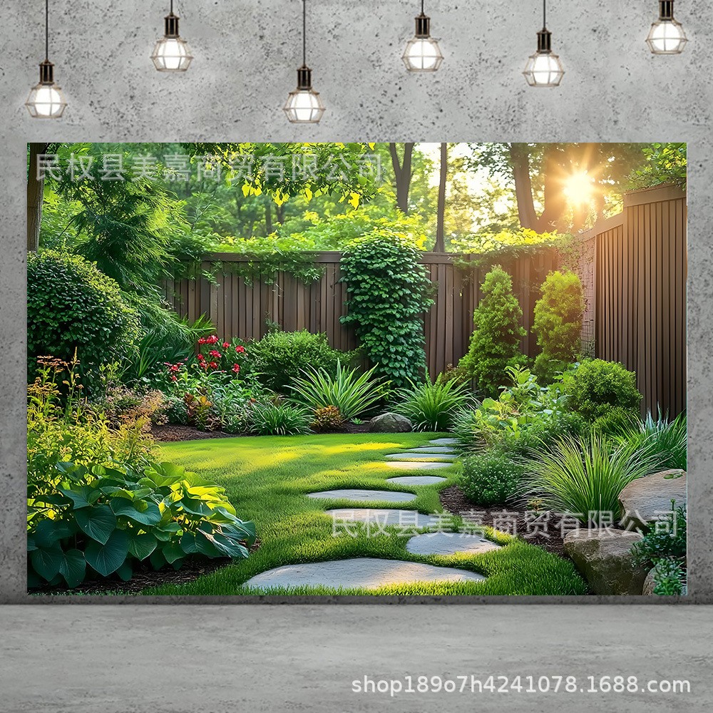 Enchanted Forest Flower Garden Backdrop Photo Birthday Background Party Banner