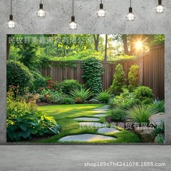 Enchanted Forest Flower Garden Backdrop Photo Birthday Background Party Banner