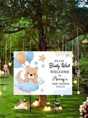 Personalized Baby Shower Welcome Sign, Yard Signs with Stakes Outdoor Lawn Signs
