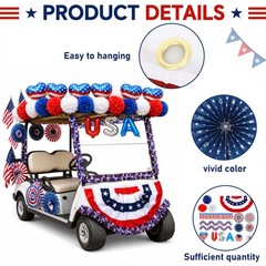 250th Anniversary Parade Golf Cart Decoration Kit 4th of July Golf Cart Decorati