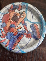 Vintage 1999 Looney Tunes Taz Party Surf Snow Rollerblade Plates Cups Napkins
