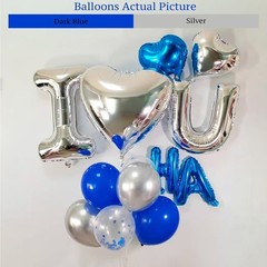 Romantic Birthday Decorations for Men Balloons Rose Petals Foil Banner