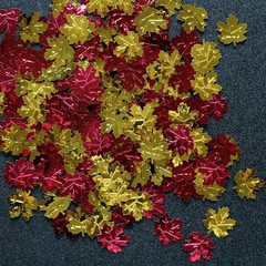 168 PCS Orange Maple Leaves Foil Confetti Fall Party Table Scatter Decor