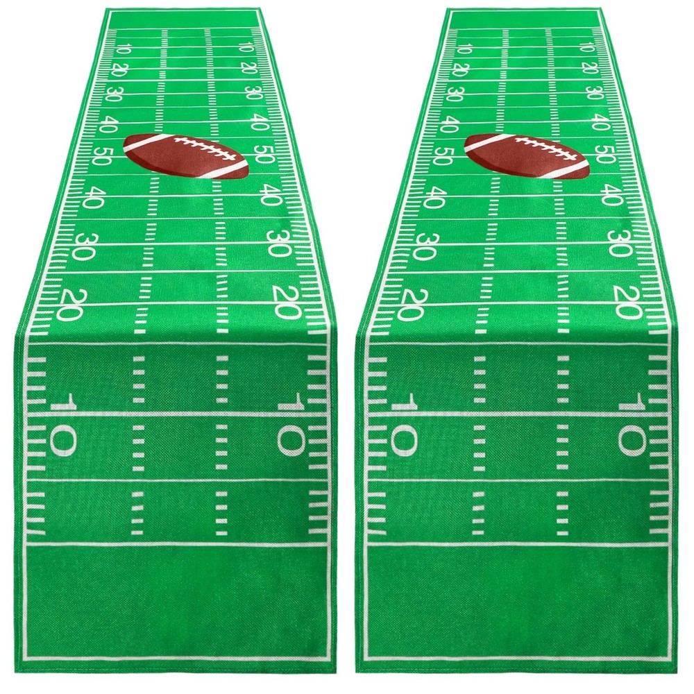 Tegeme 2 Pcs Football Table Runner Party Decorations Disposable Tablecloth Pl…
