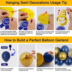 Blue and Gold Graduation Decorations 2026, Class of 2026 Graduation Party Dec…