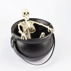 Halloween Witchcauldron with Led Light & Fog Mist Maker Skeleton Decor US
