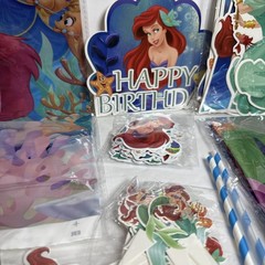 Disney Ariel Birthday Party Decoration Backdrop Tablecloth Balloons #1