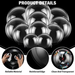 100 Pcs Clear Bobo Balloons for Stuffing, 12 Inch, 18 Inch, 20 Inch, 24 Inch …
