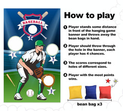 Baseball Toss Games Banner Backdrop Background Photo Booth Props Sports Theme De
