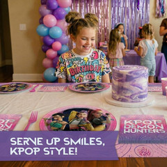 Kpop Demon Hunters Birthday Decorations | Kpop Demon Hunters Plates and Napkins,