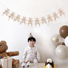 We Can Bearly Wait Garland – Neutral Boho Bear Baby Shower Decor, Teddy Bear Ban