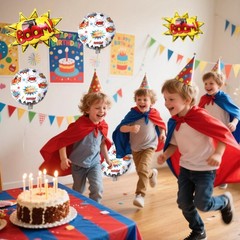 Superhero Party Decorations, 8Pcs Superhero Foil Balloons 18 Inches Hero Ball…