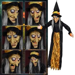 Life Size Hanging Talking Witch – Animated Halloween Witch with Sound Activation