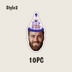 Personalized Birthday Party Banner with Name,Age &Photo – Custom Numbered Years♤