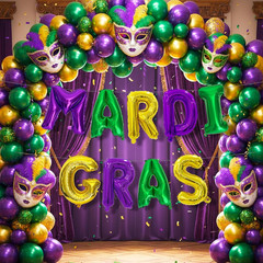 9Pcs Letter Balloons – 32 Inch Large Foil Balloons in Flash Purple, Green & Gold