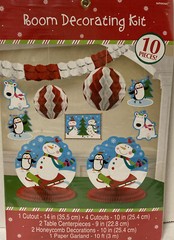 Holiday Christmas 10 pc. Classroom Decorating Kit Cutouts Honeycomb Garland New