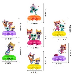 SuperKitties Honeycomb Centerpieces Table Toppers Decor for Birthday Party