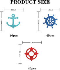 Nautical Theme Confetti Glitter, Ship Anchor Confetti, Baby Shower, Wedding Part