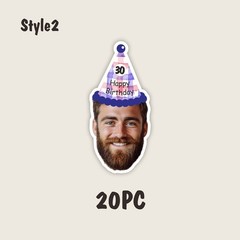 Personalized Birthday Party Banner with Name,Age &Photo – Custom Numbered Years♤