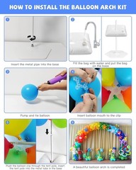 Balloon Arch Stand Kit, 10FT Wide & 7.5FT High Adjustable Balloon Arch Frame,…