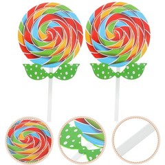 2 Pcs Lollipop Prop Large Lollipop Giant Fake Candy Photo Booth Prop Simulati…